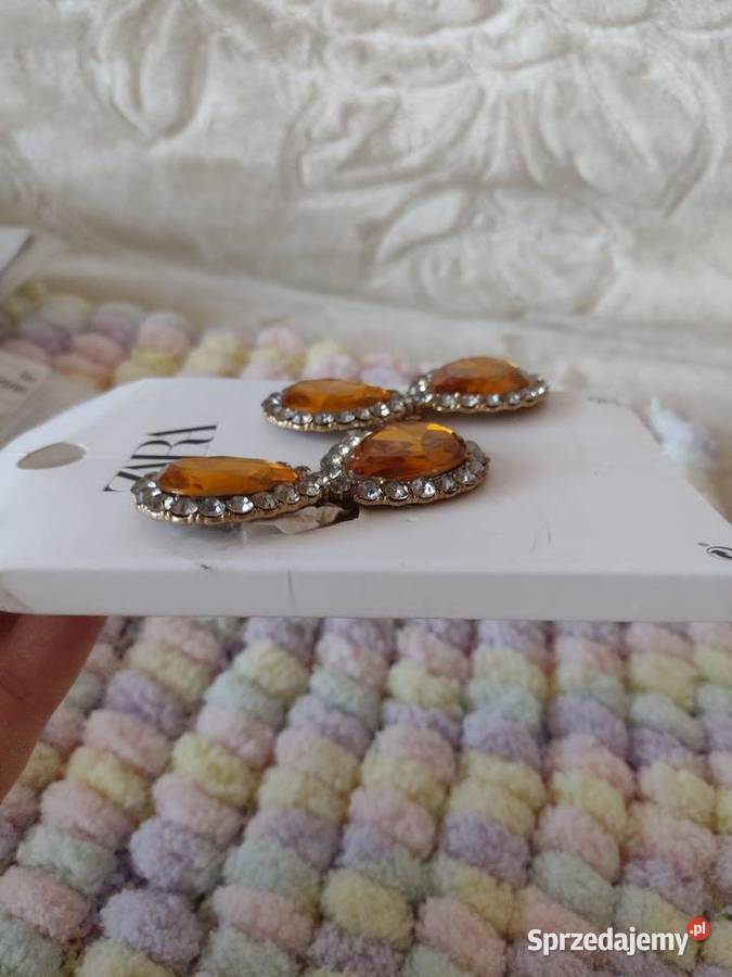 ZARA Duże kolczyki wieczorowe z Madrytu NOWE Kraków