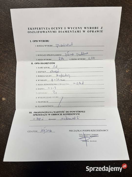 Złoty pierścionek pr 375 204g Rozmiar 13 z Elbląg