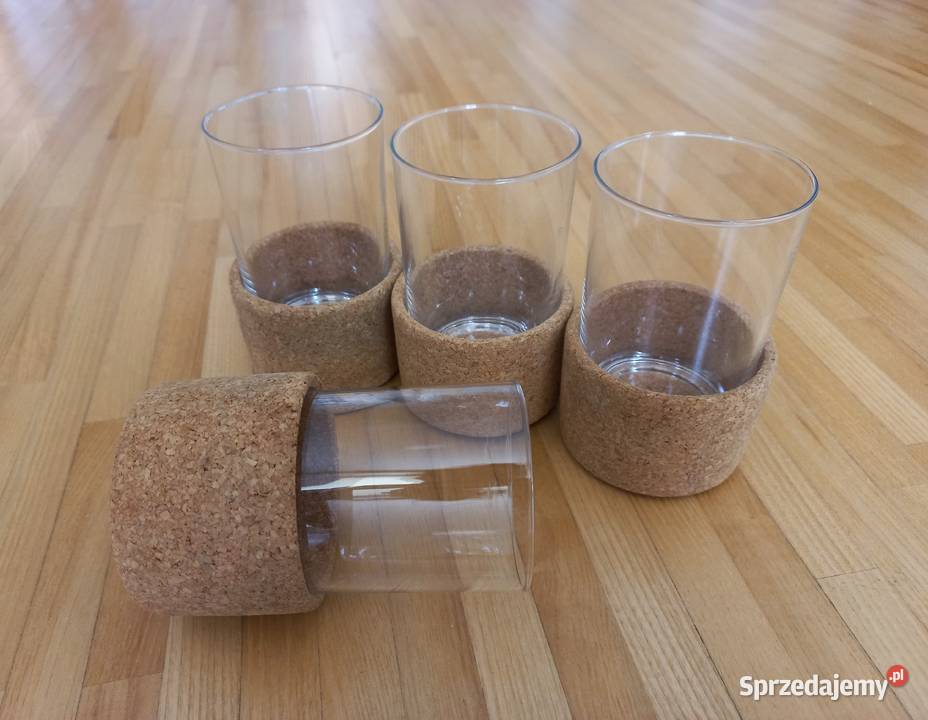 Zestaw korkowe osłonkiuchwyty ze szklankami Warszawa