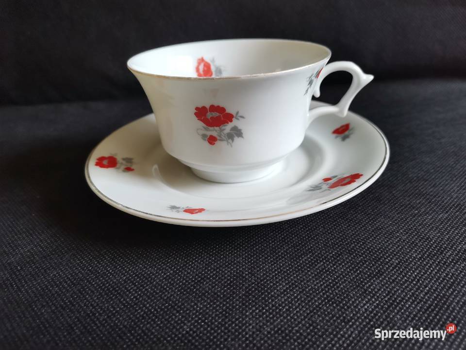 Stara filiżanka Łucja Maki porcelana Giesche Art Katowice