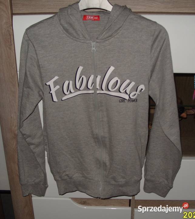 NOWA bluza z kapturem na zamek r152 szary/srebrny Rawicz