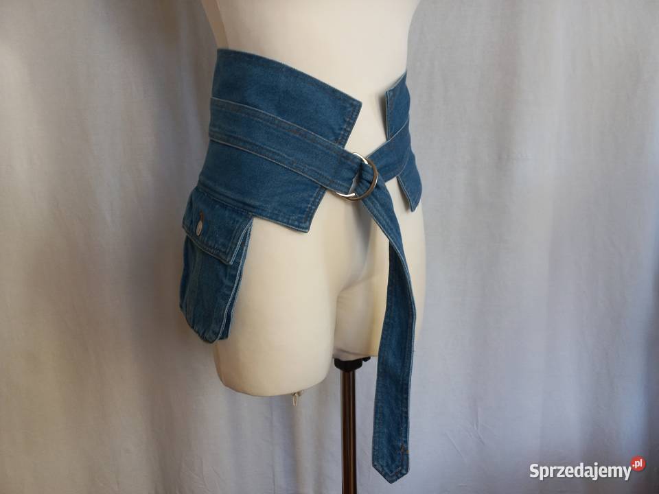 PASek jeans KIESZONKA niebieski Zara damski NOWE Paski Białystok