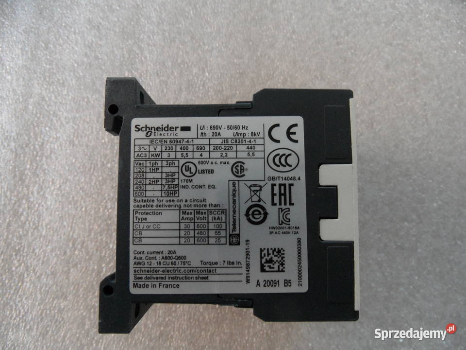 Stycznik LC1K1210B5 SCHNEIDER ELECTRIC warmińsko-mazurskie Olsztyn