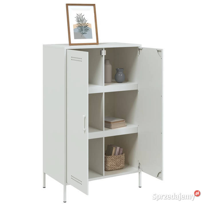 Szafka biała 68x39x113 stal WM842969 mazowieckie Warszawa