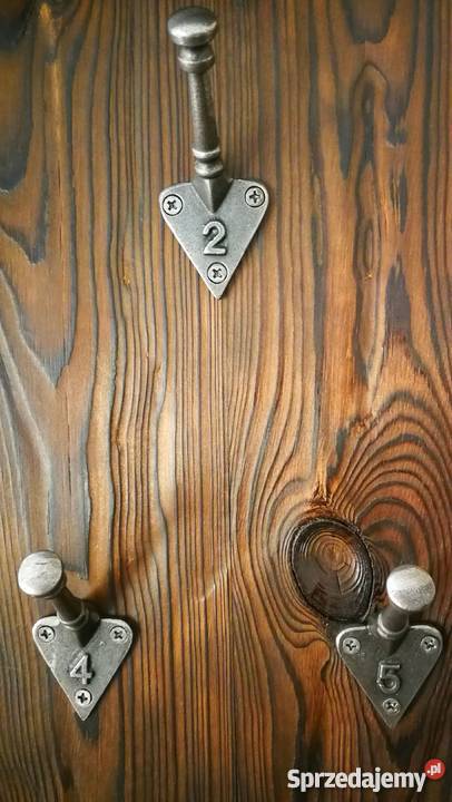 Wieszak drewniany vintage rustykalny loft