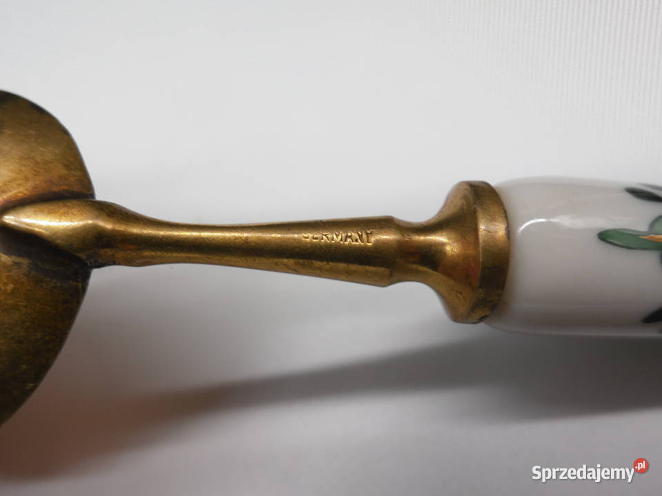 Łyżeczka do cukru z porcelanową rączką GERMANY Raszków