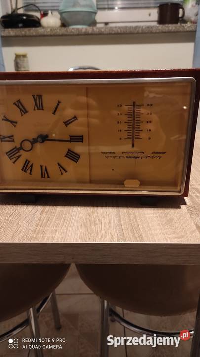 Zegar Maszk MAJAK Termometr Barometr Zegarki Zegarki Dębica