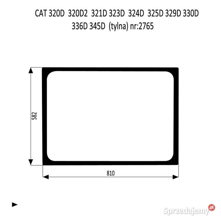 SZYBA CAT 320D 321 323 324 325 329 330 336 345D Kielce