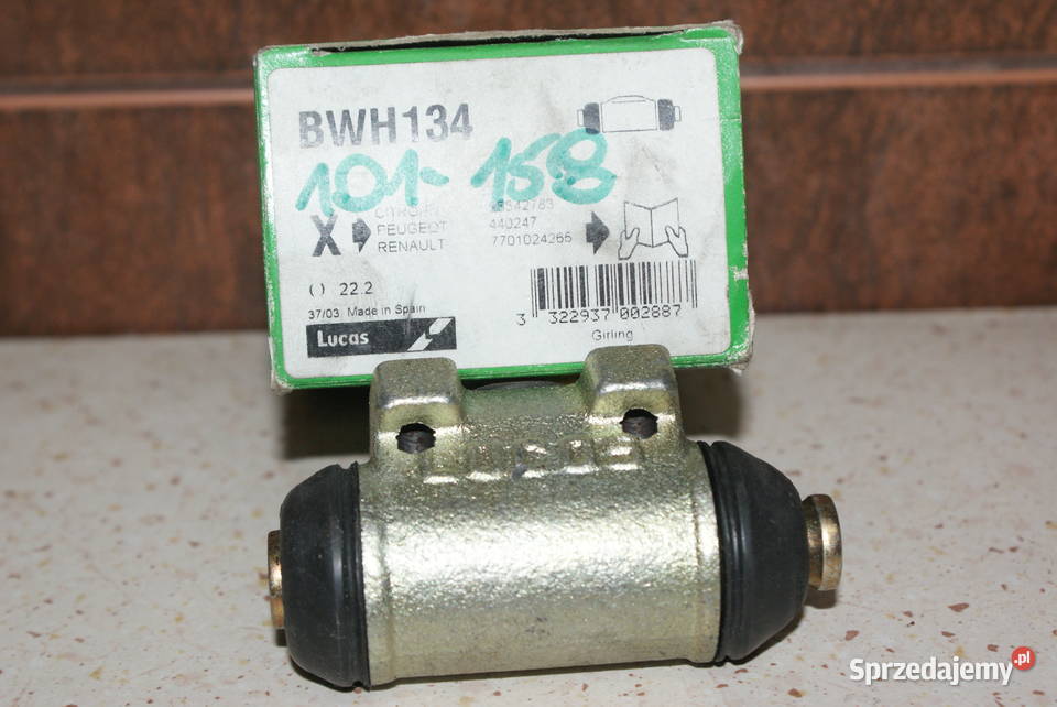 Cylinderek hamulcowy tył L RENAULT 11 14 18 21 5 osobowe Białobrzegi