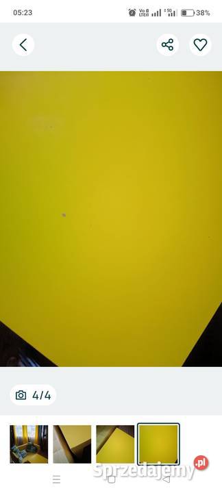 Sofa Ikea żółta plus stolik plus zasłony komplet wielkopolskie Witobel
