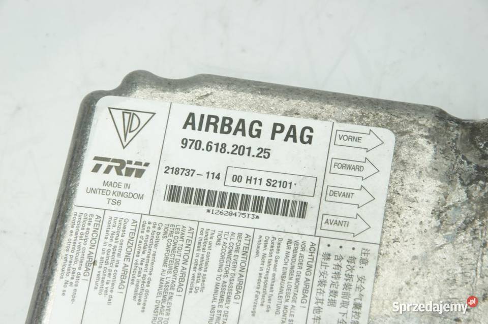 SENSOR AIRBAG 97061820125 PORSCHE PANAMERA 970 kujawsko-pomorskie Lipno