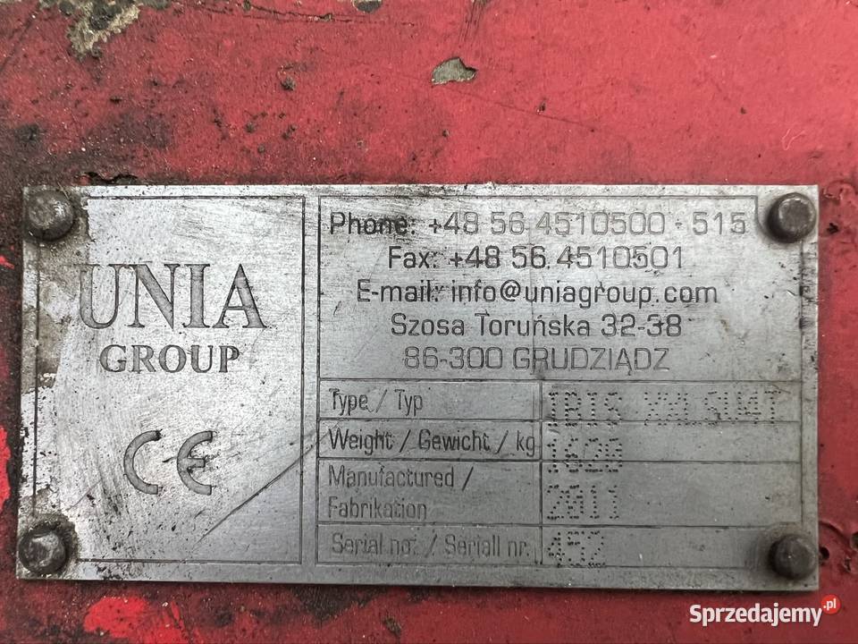 Pług 4 skibowy obrotowy unia vario resor kujawsko-pomorskie Chełmno