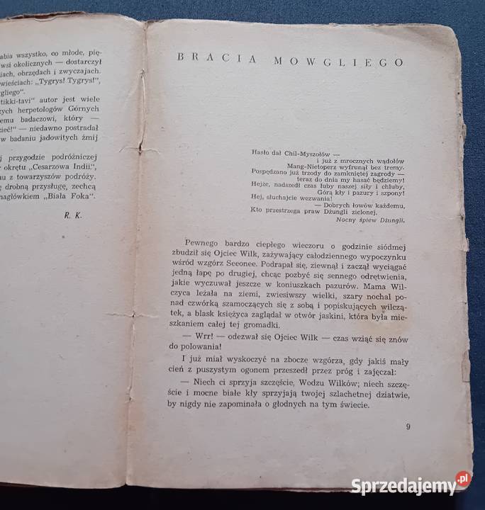 Rudyard Kipling Księga dżungli Wyd Polskie R Koźminek sprzedam