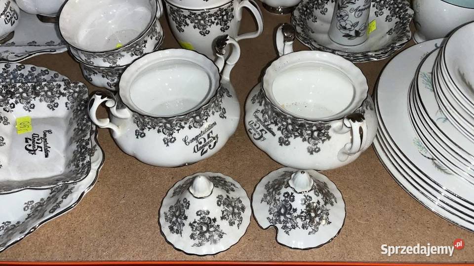 Cukiernica Royal Albert Silver Anniversary Porcelana i szkło sprzedam
