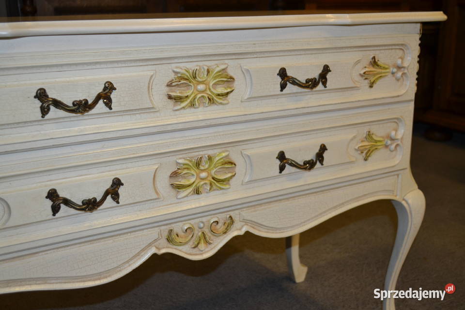 komoda ludwikowska z szufladami ecru Będzin