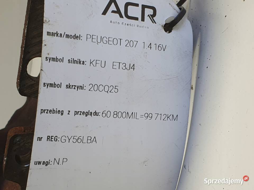 KOLEKTOR WYDECHOWY Peugeot 207 14 16V KFU Chełm