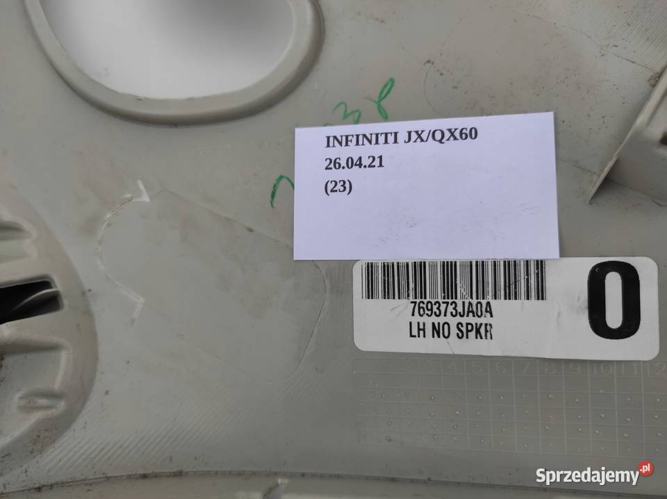 OSŁONA SŁUPKA TYLNEGO LEWA INFINITI QX60 JX osobowe Części samochodowe Nowy Tomyśl