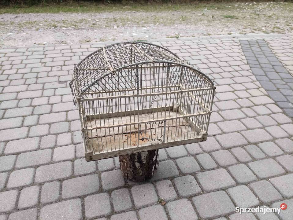 Zabytkowa klatka kanarka papugi pamiątka PRL podkarpackie Rzeszów