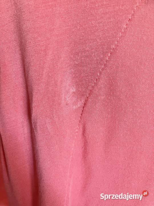 Lekki koralowy szlafrok wiskoza Zalando na lato Rozmiar S Nisko