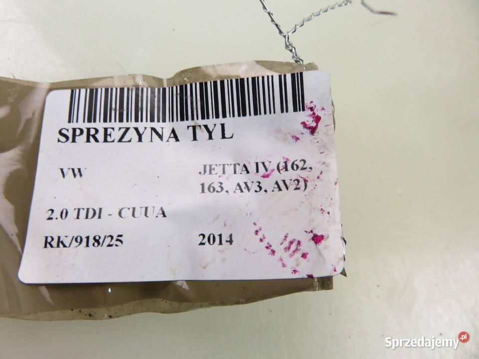SPRĘŻYNY TYŁ VW JETTA IV 20 TDI CUUA małopolskie sprzedam