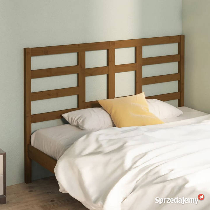 Wezgłowie łóżka brązowe 166x4x104 lite drewno sprzedam