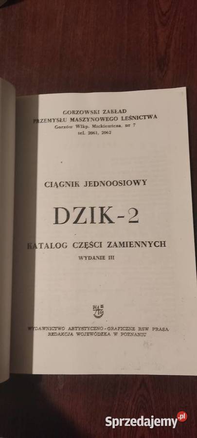 Katalog części dzik 2 Stalowa Wola