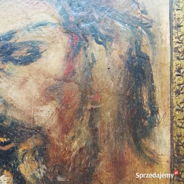 Stary Obraz olejny ręcznie malowany Dzierżoniów