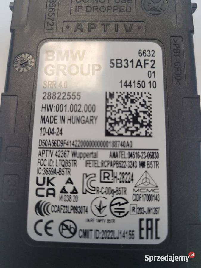 Radar BMW 66325B31AF2 5B31AF2 28822555 NOWY Radom