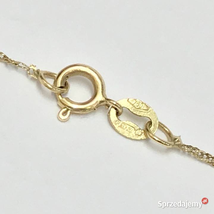 Złoty ŁAŃCUSZEK NASZYJNIK damski 18K splot Warszawa