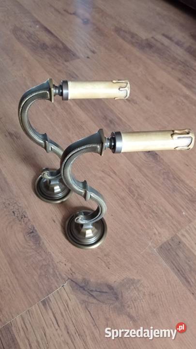 Stare mosiężne kinkiety kujawsko-pomorskie Włocławek