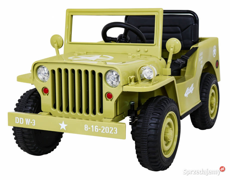 Autko Wojskowe Retro dzieci Beżowy Napęd 4x4