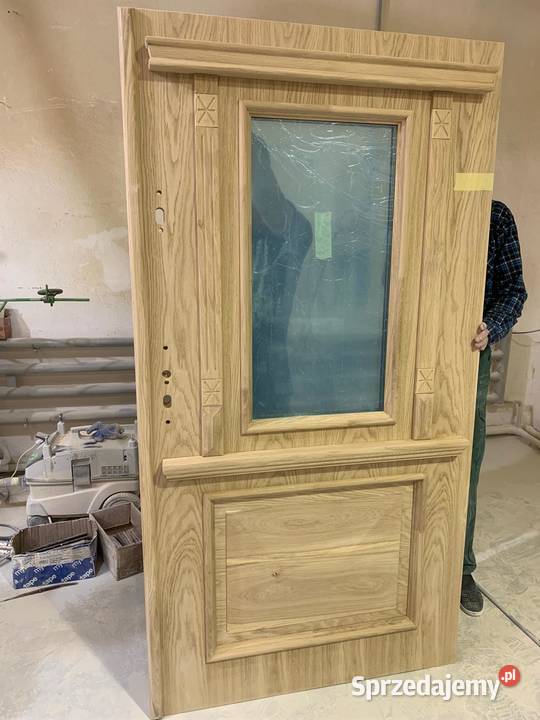 Drzwi Zewnętrzne Wejściowe Drewniane NA KAŻDY warmińsko-mazurskie sprzedam