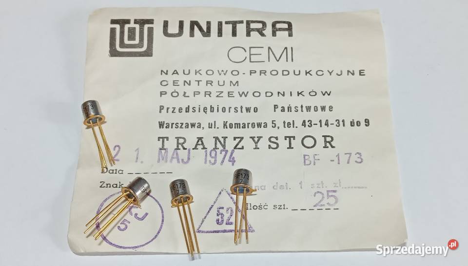 Tranzystor BF173 Unitra CEMI Gdańsk