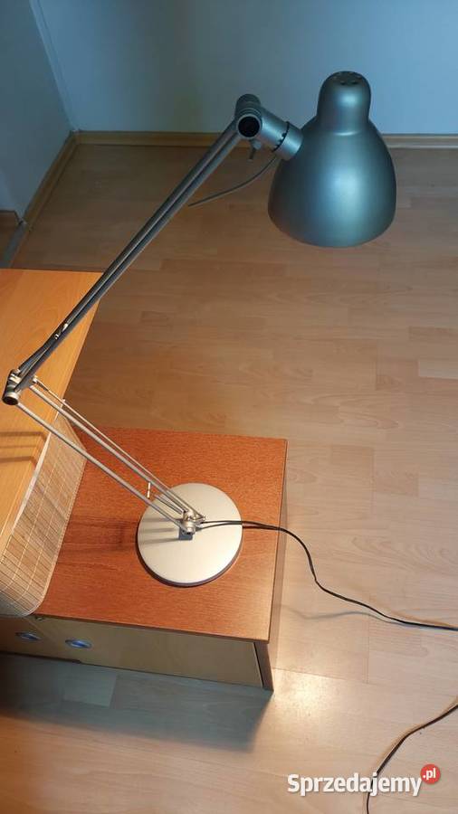 Duża lampa biurkowa aluminiowa IKEA loft typ