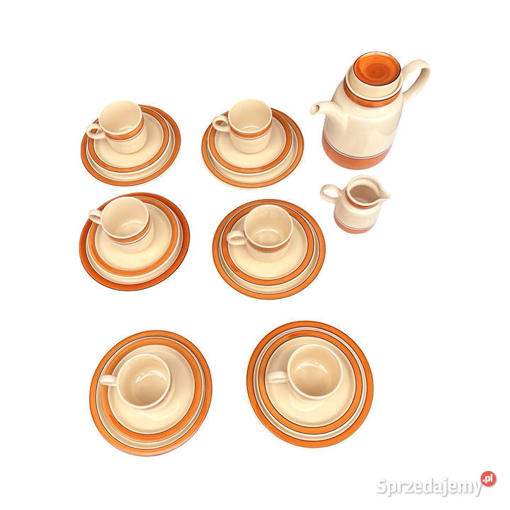 Serwis do kawy 6 osób Melitta Niemcy lata 70 Warszawa