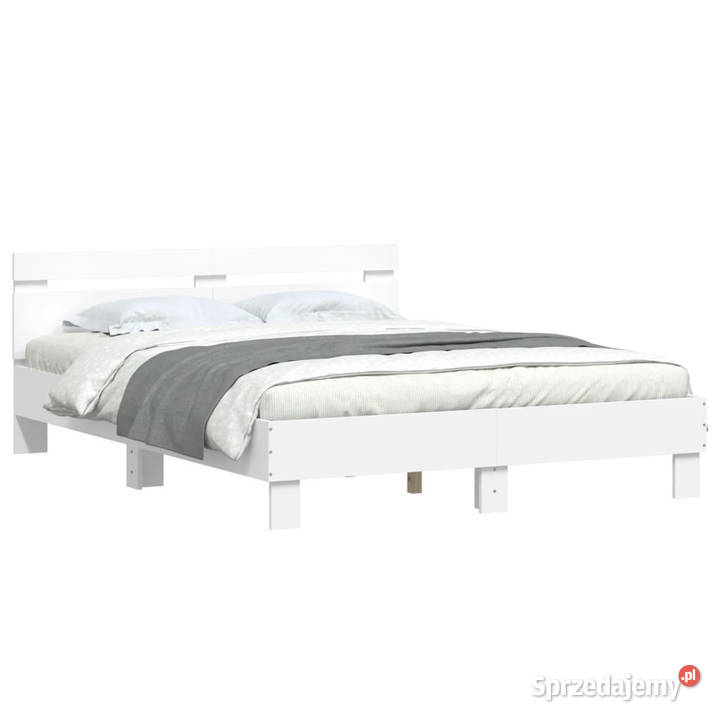 Rama łóżka z wezgłowiem biała 140x190 WM3207434 mazowieckie
