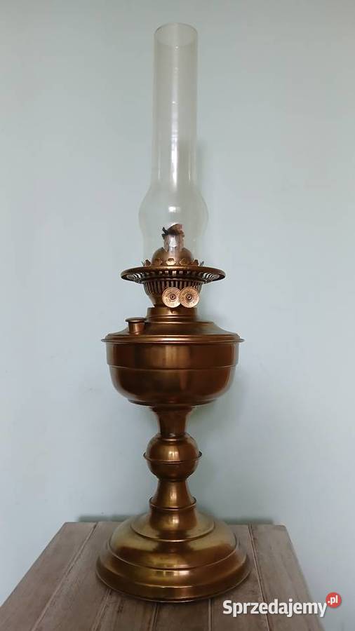 Stara mosiężna lampa naftowa Kraków