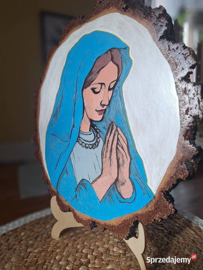 Obraz malowany ręcznie na plastrze brzozy Obrazki i obrazy Strzyżów