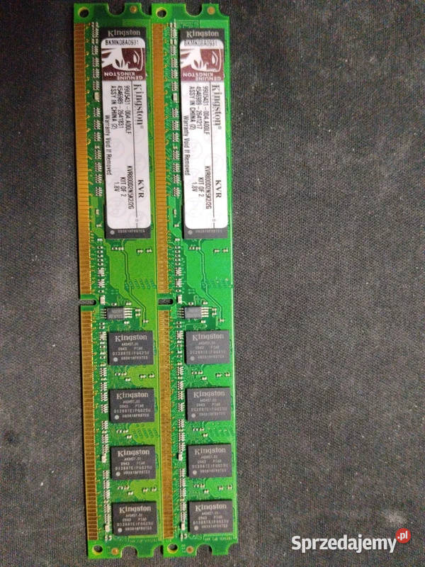 Pamięć DDR2 2GB 2x1GB 800MHz Kingston KVR Dual CL 5.0