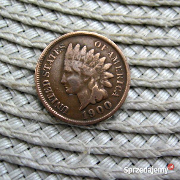 USA 1 Cent 1900 r Głowa Indianina Kalisz