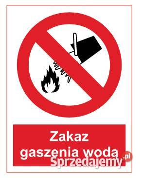 Naklejka BHP Zakaz gaszenia wodą GC090 Kamionna