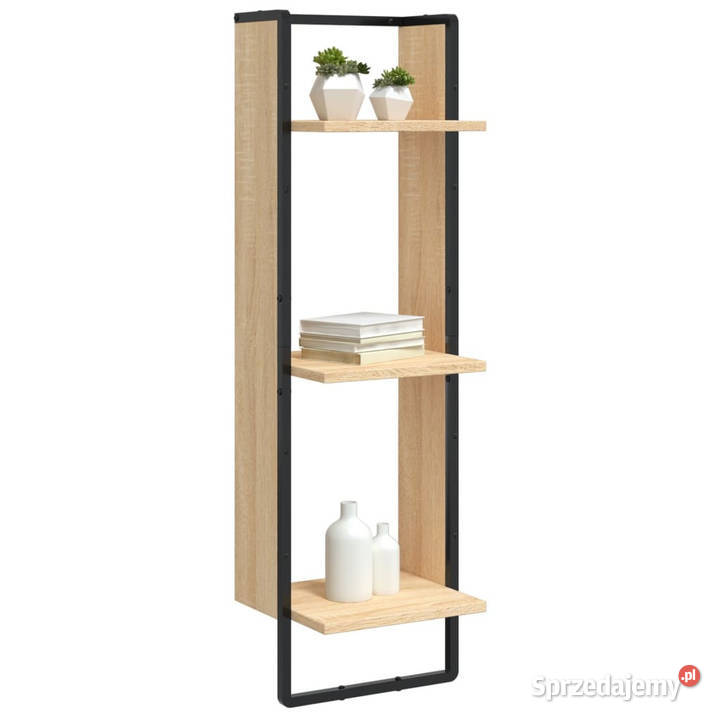 Regał ścienny z 3 półkami dąb sonoma 30x25x100 Warszawa