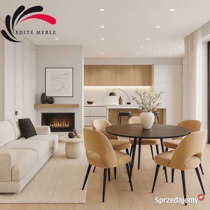 Krzesło Tapicerowane Premium KL5 Edite Meble do 53cm Krzesła Dom i Ogród