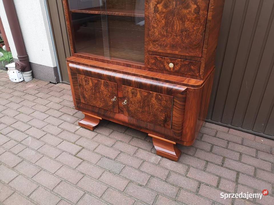 Witryna Barek ARTDECO Unikat Zgrabny Orzech Swarzędz