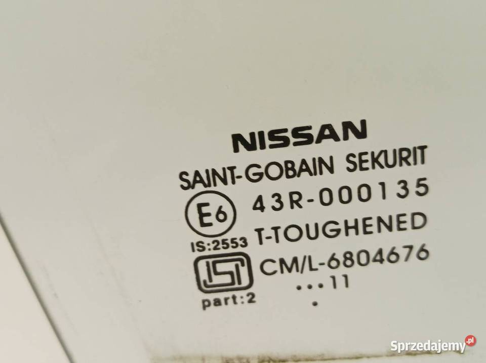 SZYBA DRZWI PRAWY PRZÓD 11 5 D K13 SAINT GOBAIN osobowe