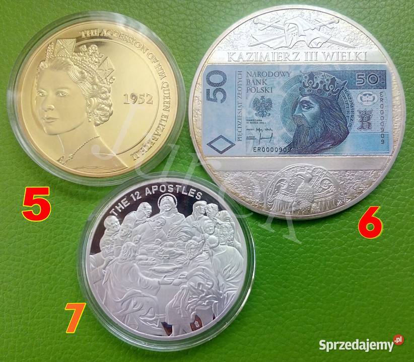 Olbrzym Gigant Moneta Medal Banknot Mieszko 10 Sosnowiec