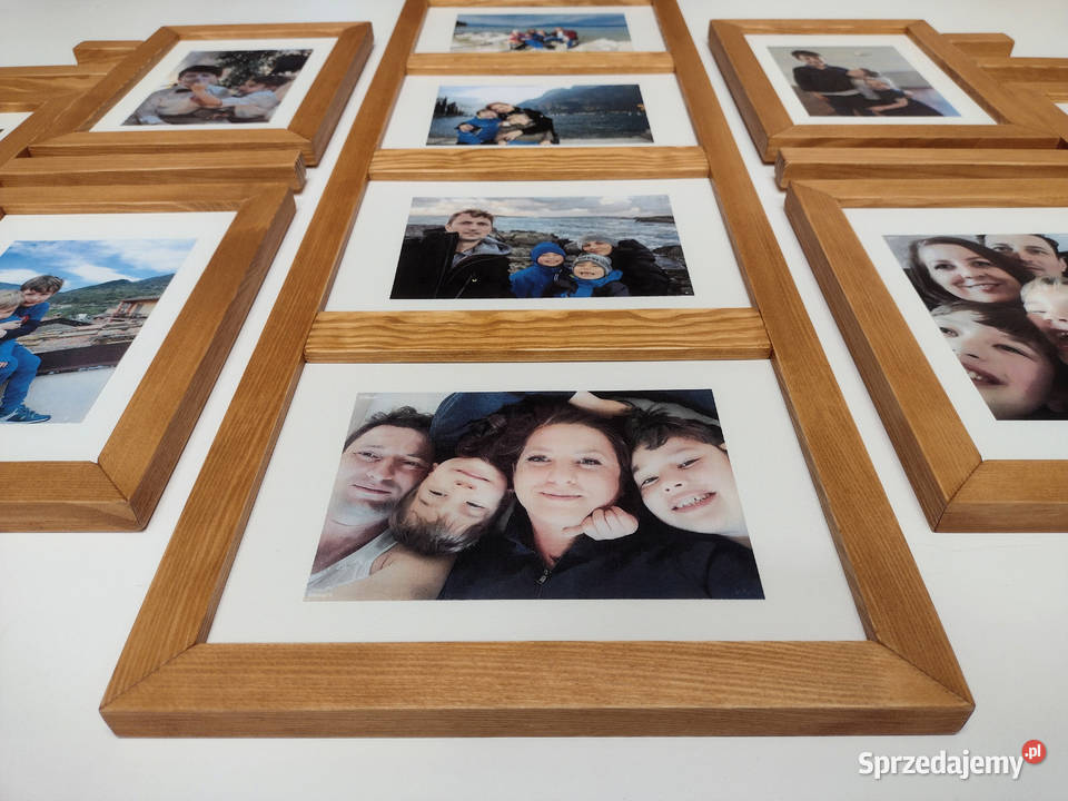 Drewniana Multirama Ramka na 10 zdjęć 15X21 Kraków