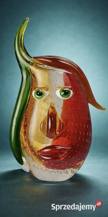 WAZON MURANO twarz Antyki, Sztuka, Kolekcje łódzkie Pabianice