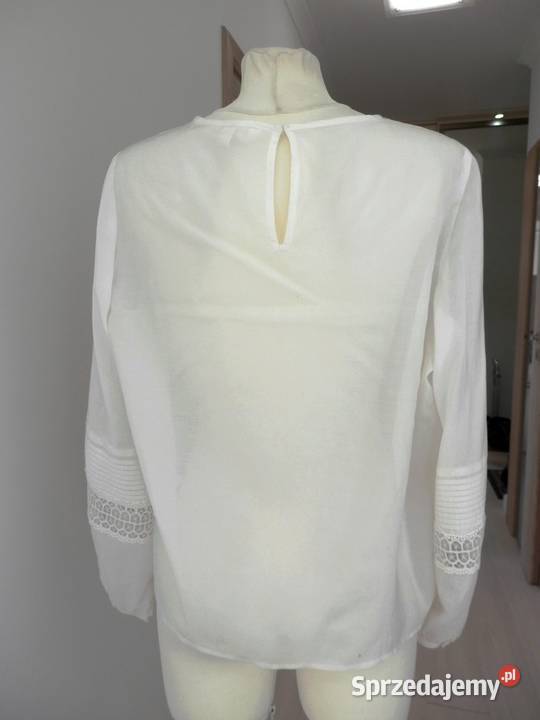 Bluzka HM Kremowa Haft Ażur Boho Nowa z Metka XL Łomża