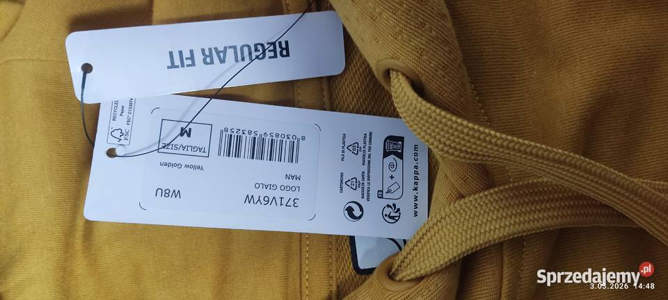 NOWA Kappa bluza męska S musztardowa hoodie z mazowieckie Błonie sprzedam